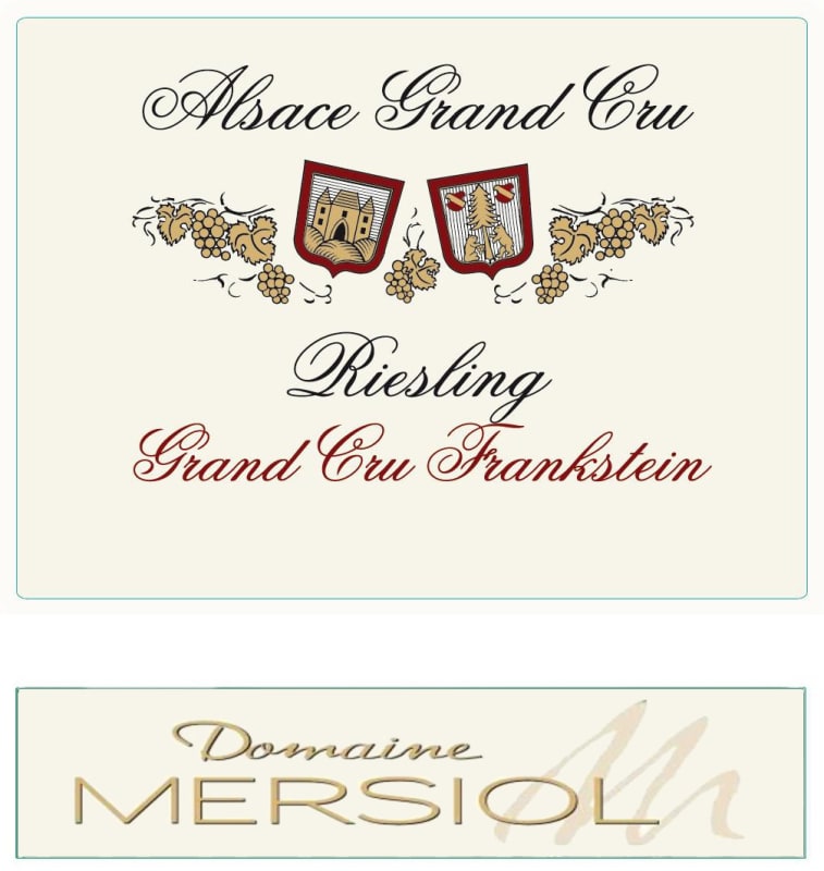Domaine Mersiol Alsace Frankstein Grand Cru Riesling 2010 Front Label