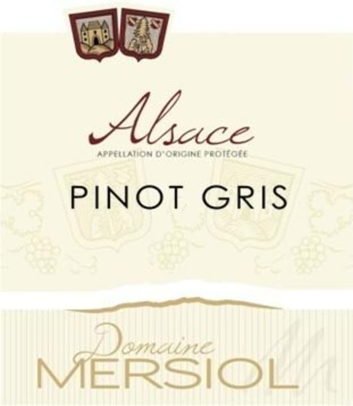 Domaine Mersiol Pinot Gris 2013 Front Label
