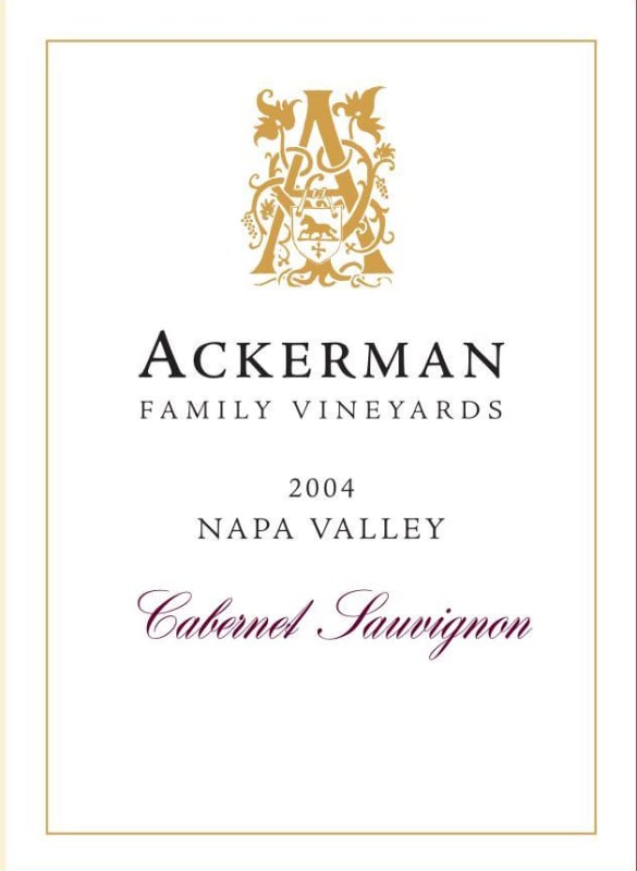 Ackerman Family Vineyards Cabernet Sauvignon 2004 Front Label