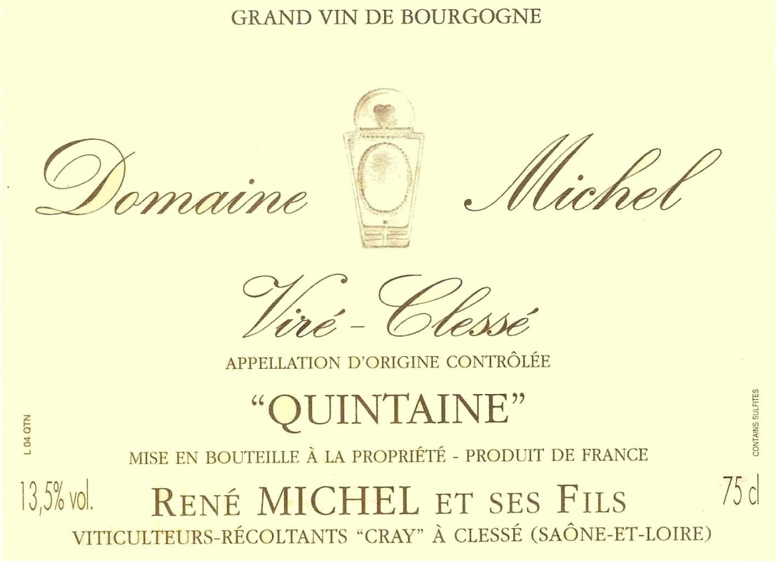 Domaine Michel Vire-Clesse Quintaine 2007 Front Label