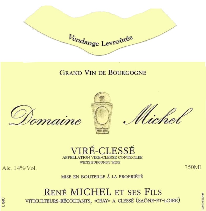 Domaine Michel Vire-Clesse Vendange Levroutee 2006 Front Label