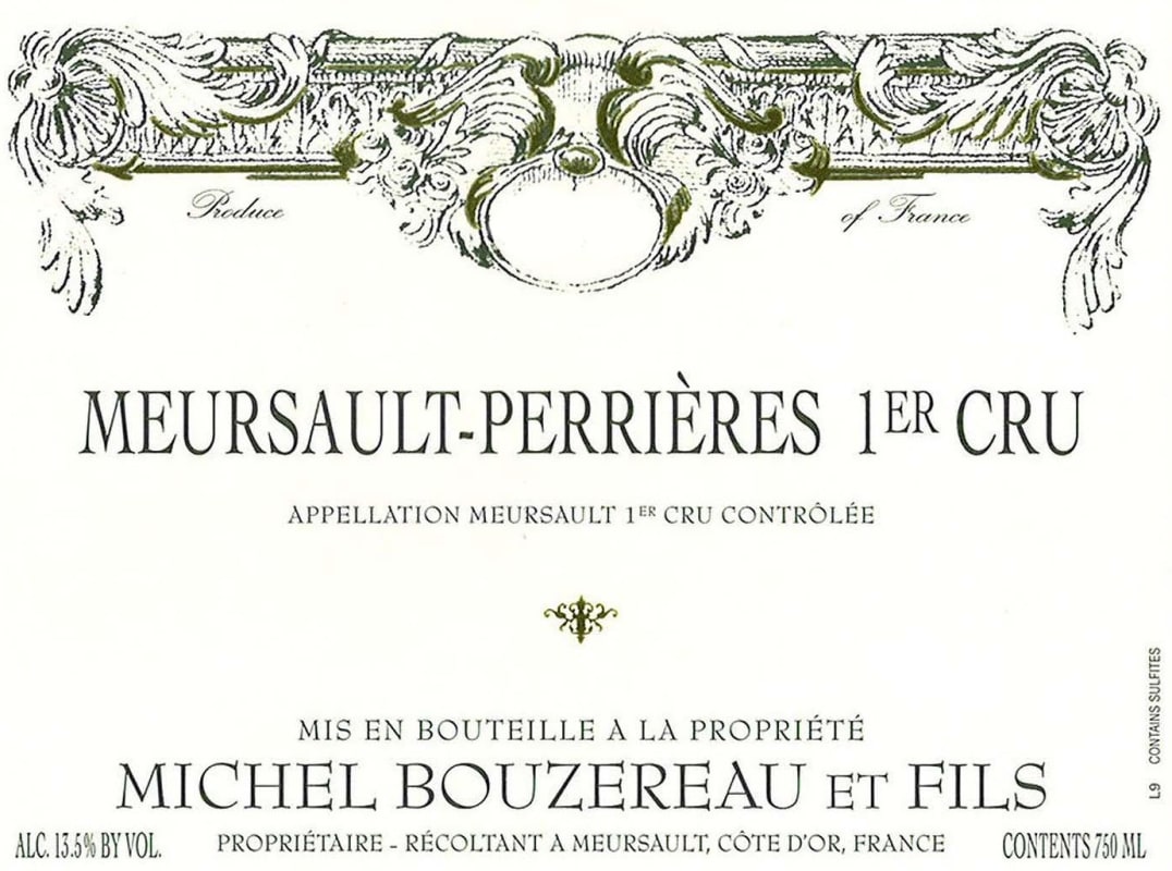Michel Bouzereau Meursault-Perrieres Premier CRU 2012 Front Label