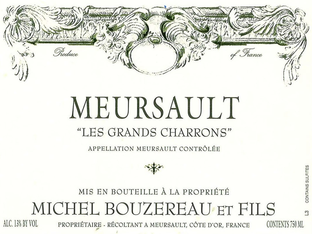 Michel Bouzereau Meursault Les Grands Charrons 2014 Front Label