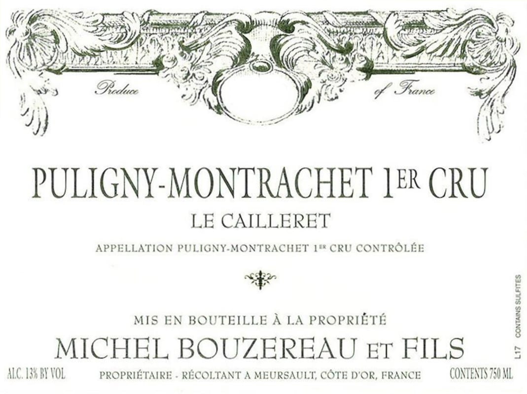 Michel Bouzereau Puligny-MontrachetLes Caillerets Premier Cru 2014 Front Label