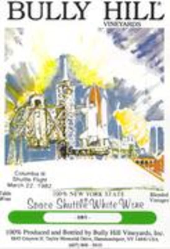 Bully Hill Space Shuttle White Front Label