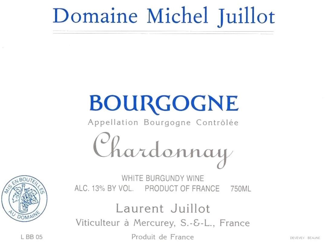 Domaine Michel Juillot Bourgogne Chardonnay 2006 Front Label