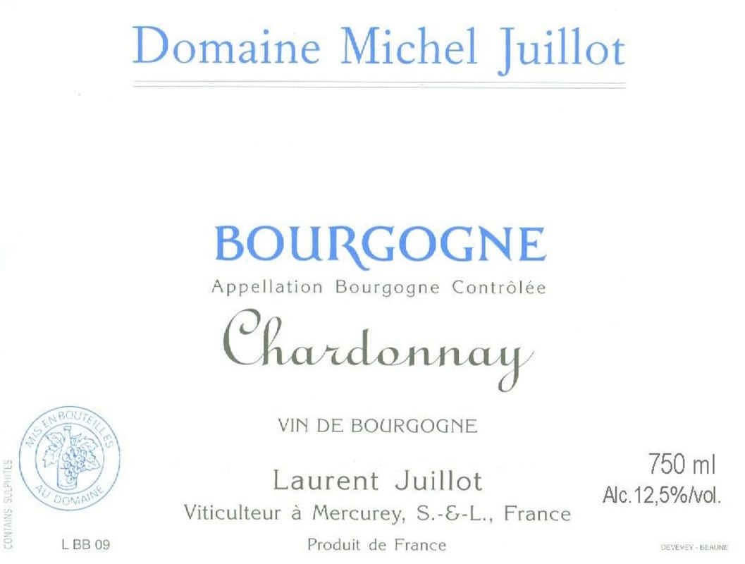 Domaine Michel Juillot Bourgogne Chardonnay 2010 Front Label