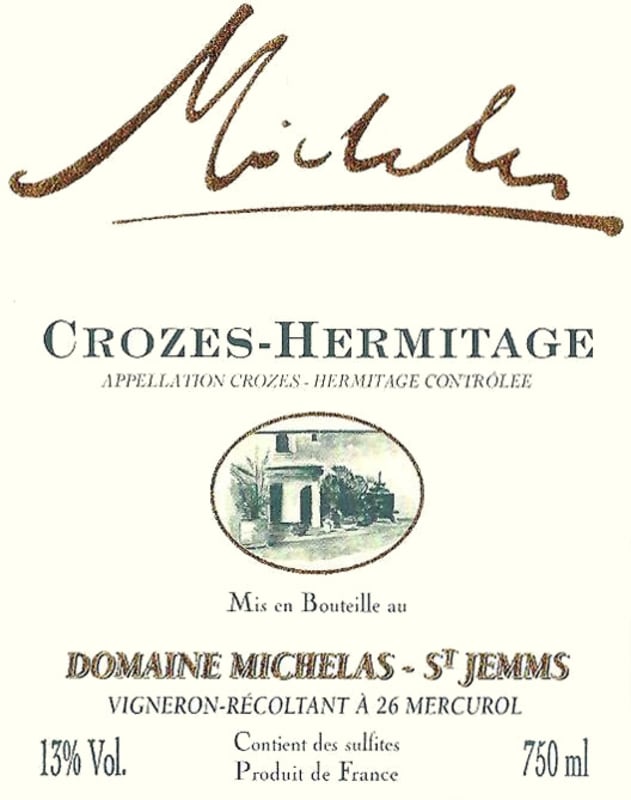 Domaine Michelas St Jemms Crozes-Hermitage 2013 Front Label