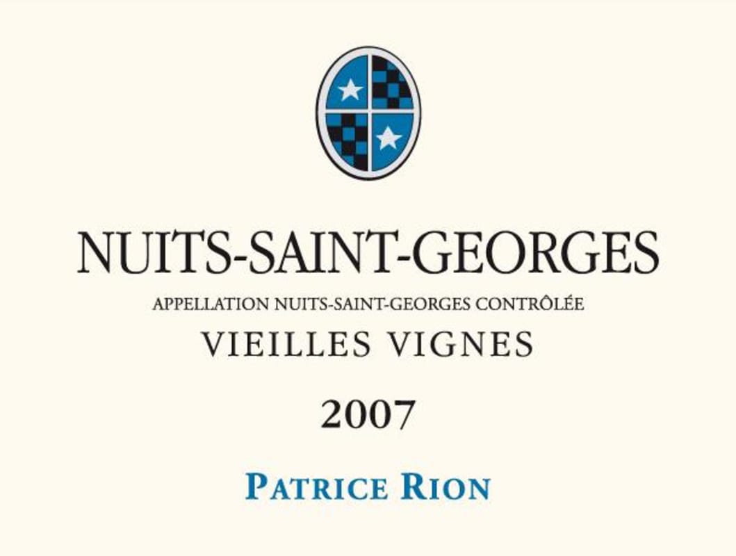 Patrice Rion Nuits-Saint-Georges Vieilles Vignes 2007 Front Label