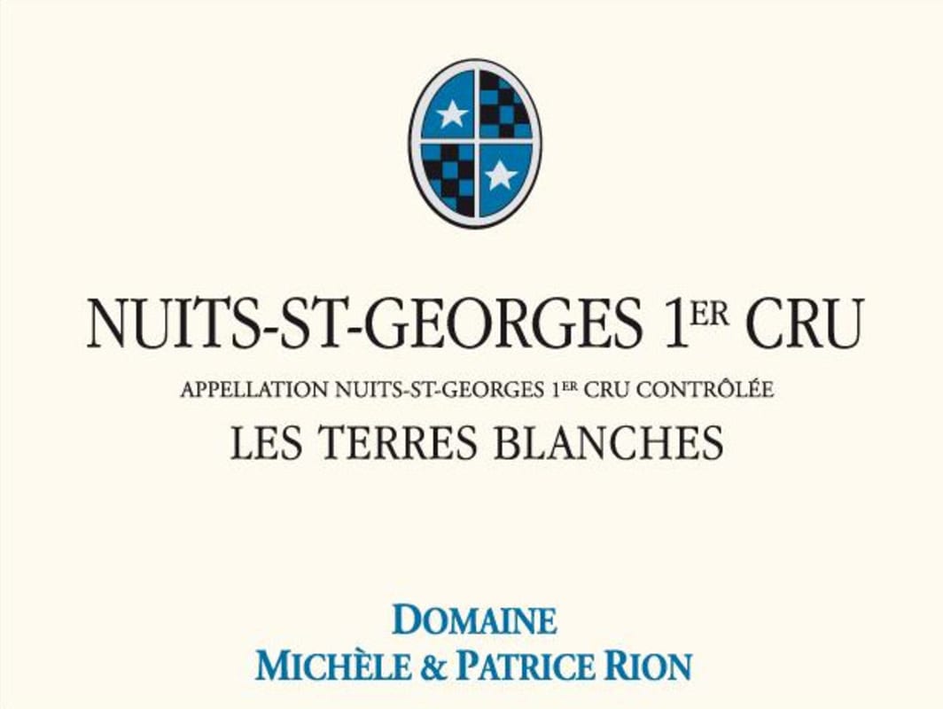 Patrice Rion Nuits-St-Georges Les Terres Blanches Blanc Premier Cru 2010 Front Label