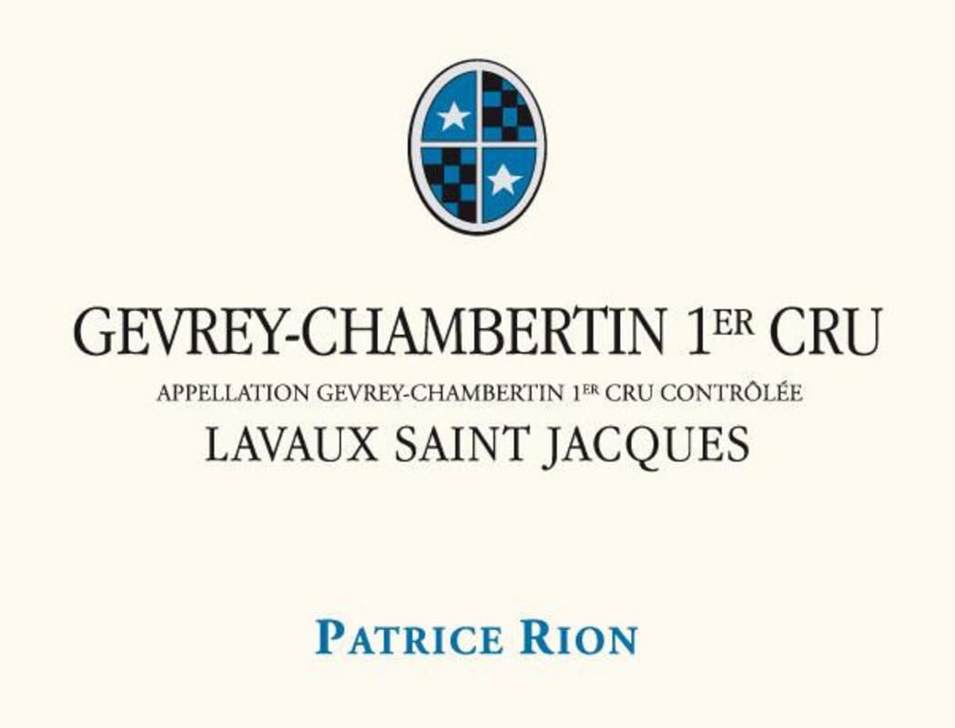 Patrice Rion Gevrey-Chambertin Lavaux Saint Jacques Premier Cru 2006 Front Label