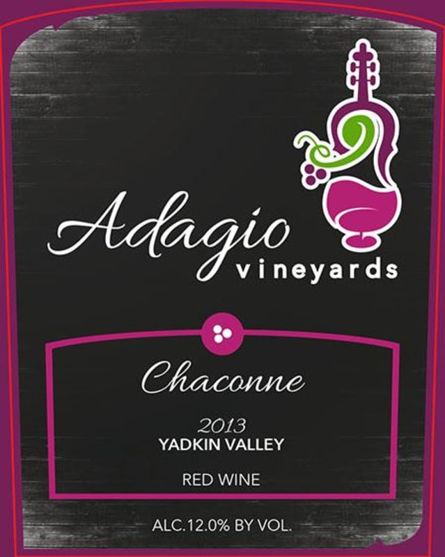 Adagio Vineyards Chaconne 2013 Front Label