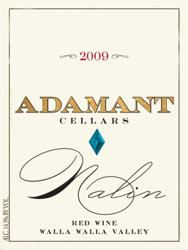 Adamant Cellars Nalin 2009 Front Label