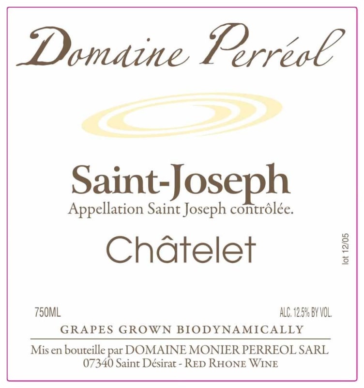 Domaine Monier Perreol Saint-Joseph Chatelet 2014 Front Label