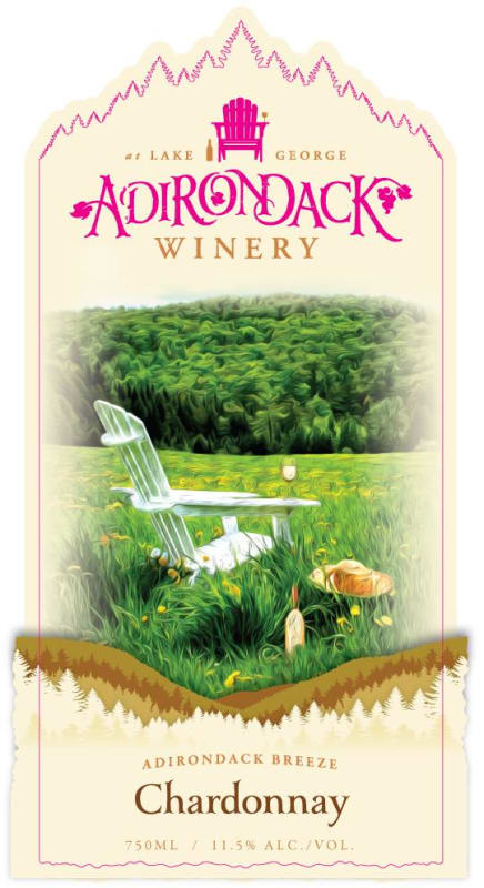 Adirondack Winery Chardonnay 2015 Front Label