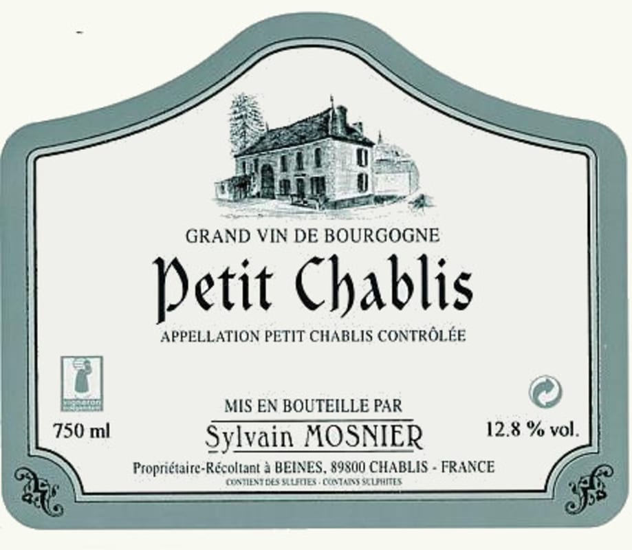 Domaine Mosnier Petit Chablis 2014 Front Label