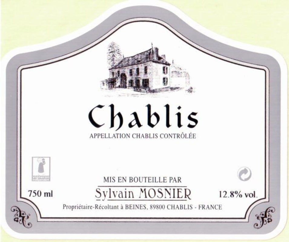 Domaine Mosnier Chablis 2014 Front Label
