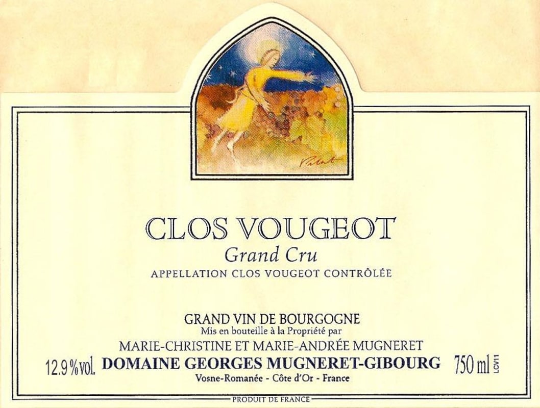 Domaine Mugneret-Gibourg Clos de Vougeot Grand Cru 2014 Front Label