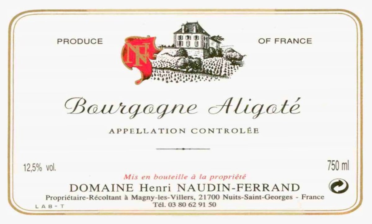 Domaine Naudin-Ferrand Bourgogne Aligote 2011 Front Label
