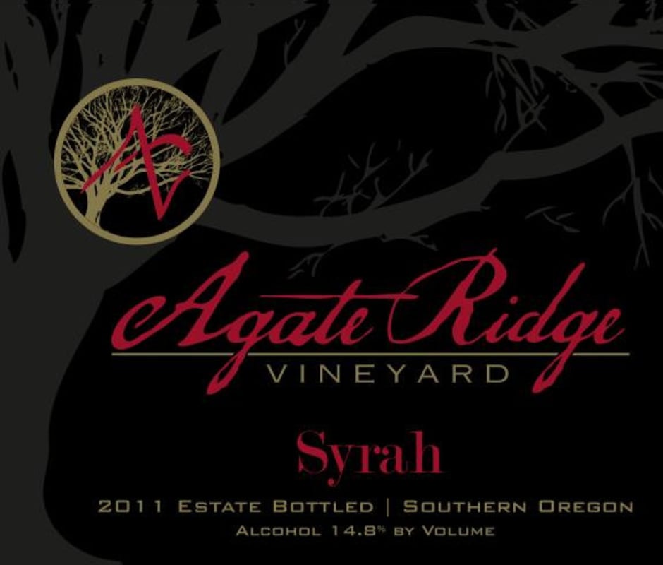 Agate Ridge Vineyard Syrah 2011 Front Label