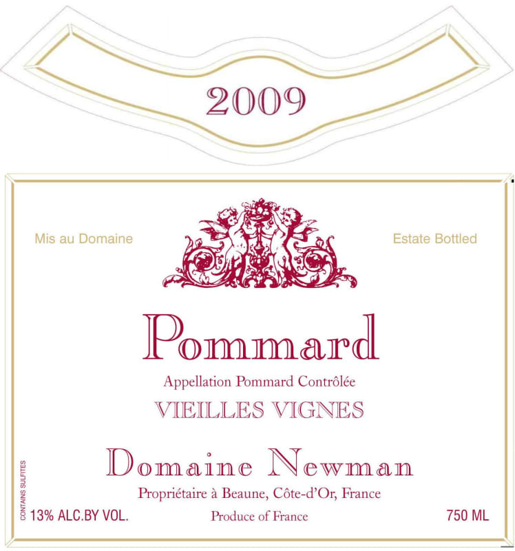 Domaine Newman Pommard Vieilles Vignes 2009 Front Label