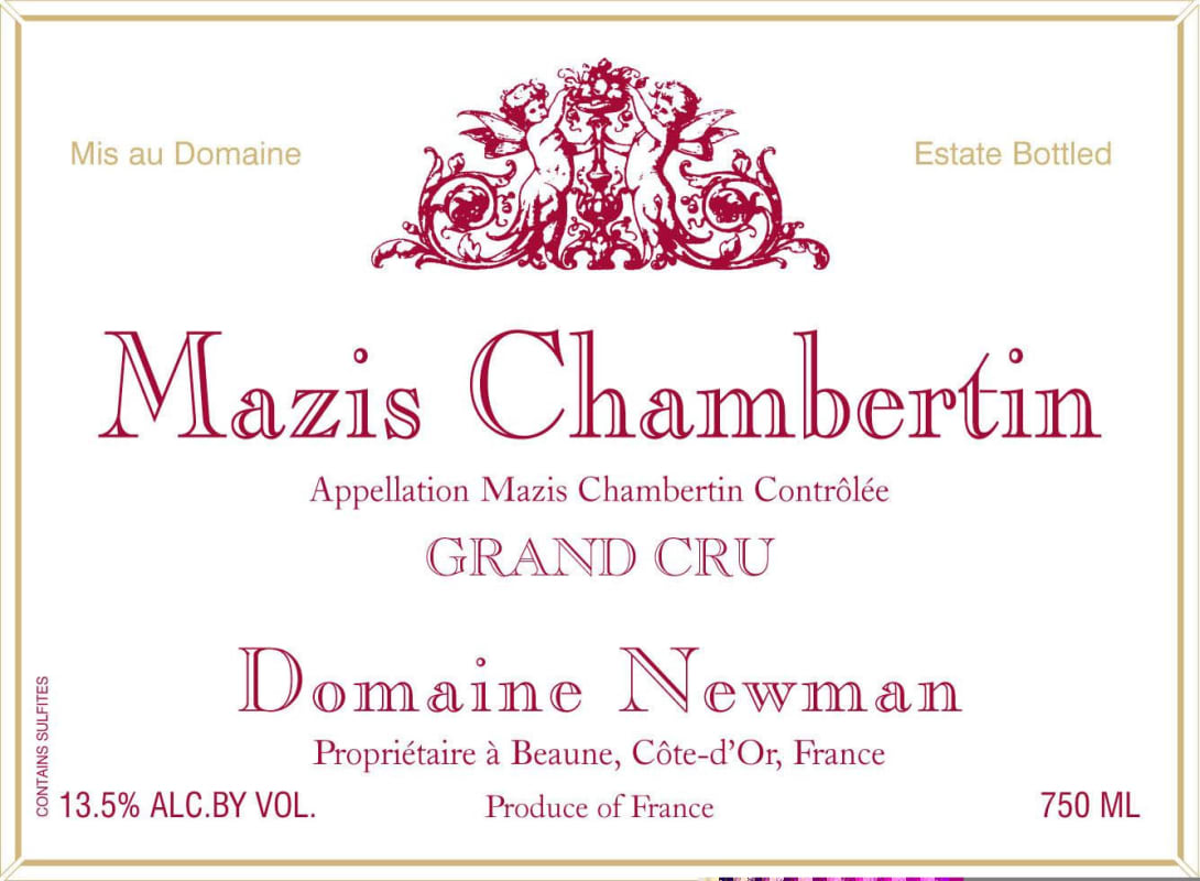 Domaine Newman Mazis Chambertin Grand Cru 2013 Front Label