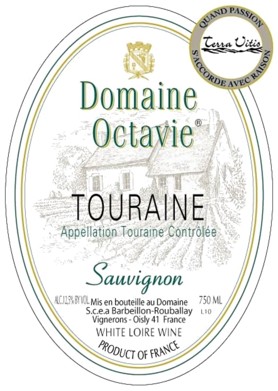 Domaine Octavie Touraine Sauvignon 2014 Front Label