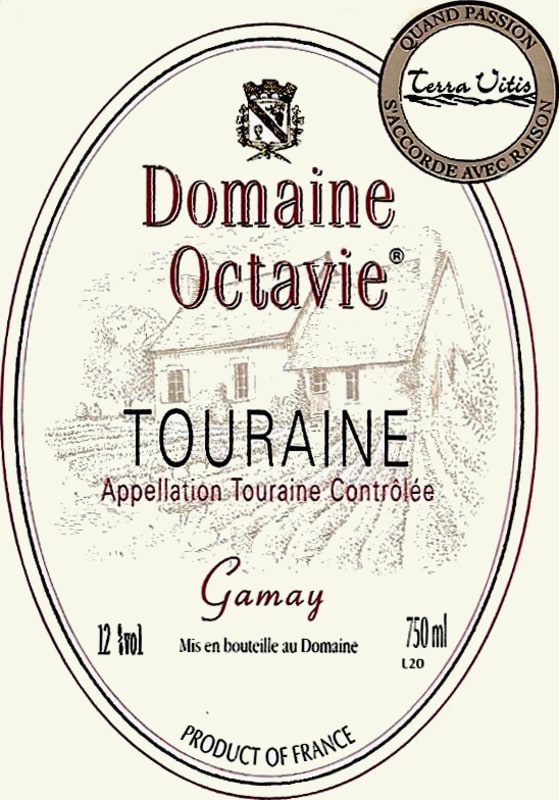 Domaine Octavie Touraine Gamay 2008 Front Label