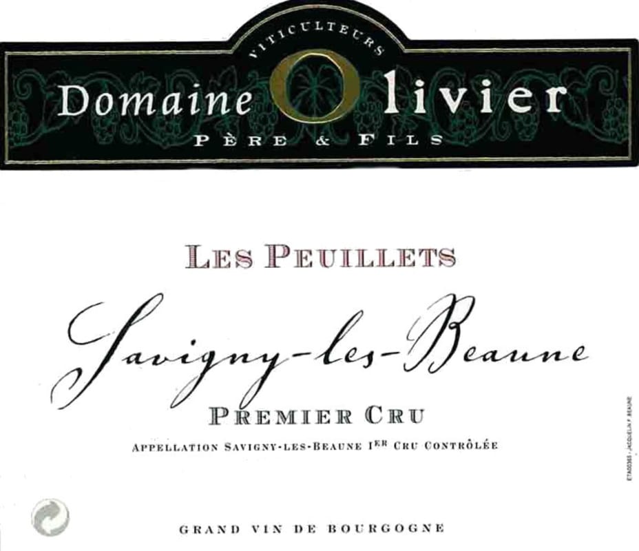 Domaine Olivier Savigny-les-Beaune Les Peuillets Premier Cru 2012 Front Label