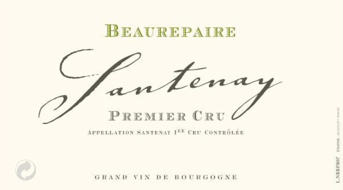 Domaine Olivier Santenay Beaurepaire Blanc 2009 Front Label