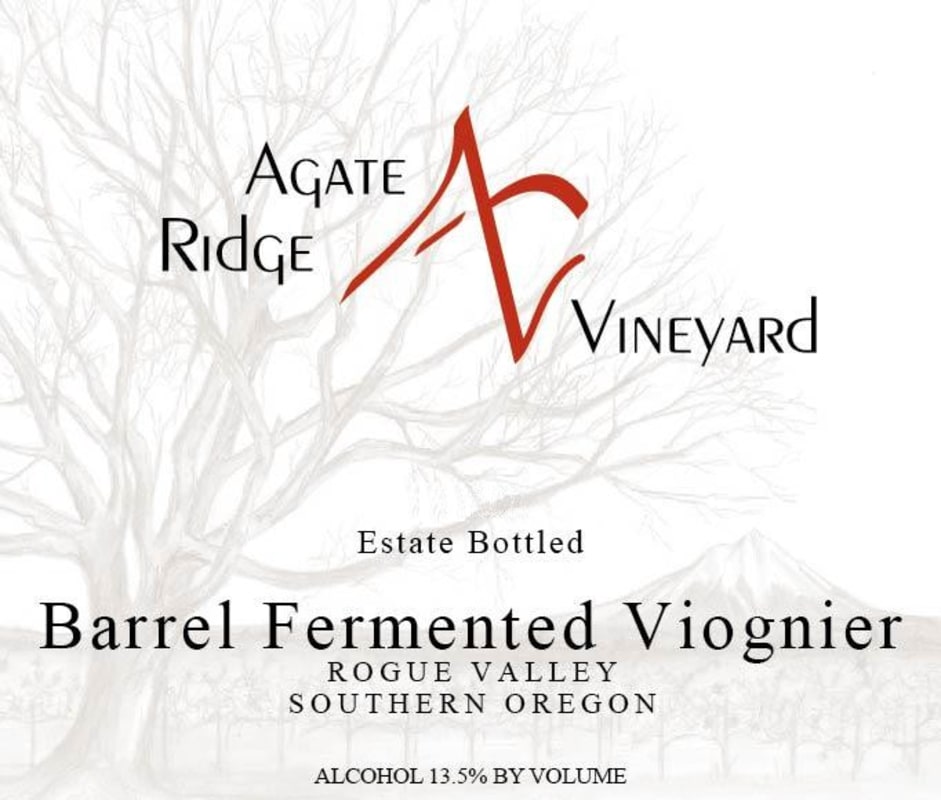 Agate Ridge Vineyard Barrel Fermented Viognier 2011 Front Label