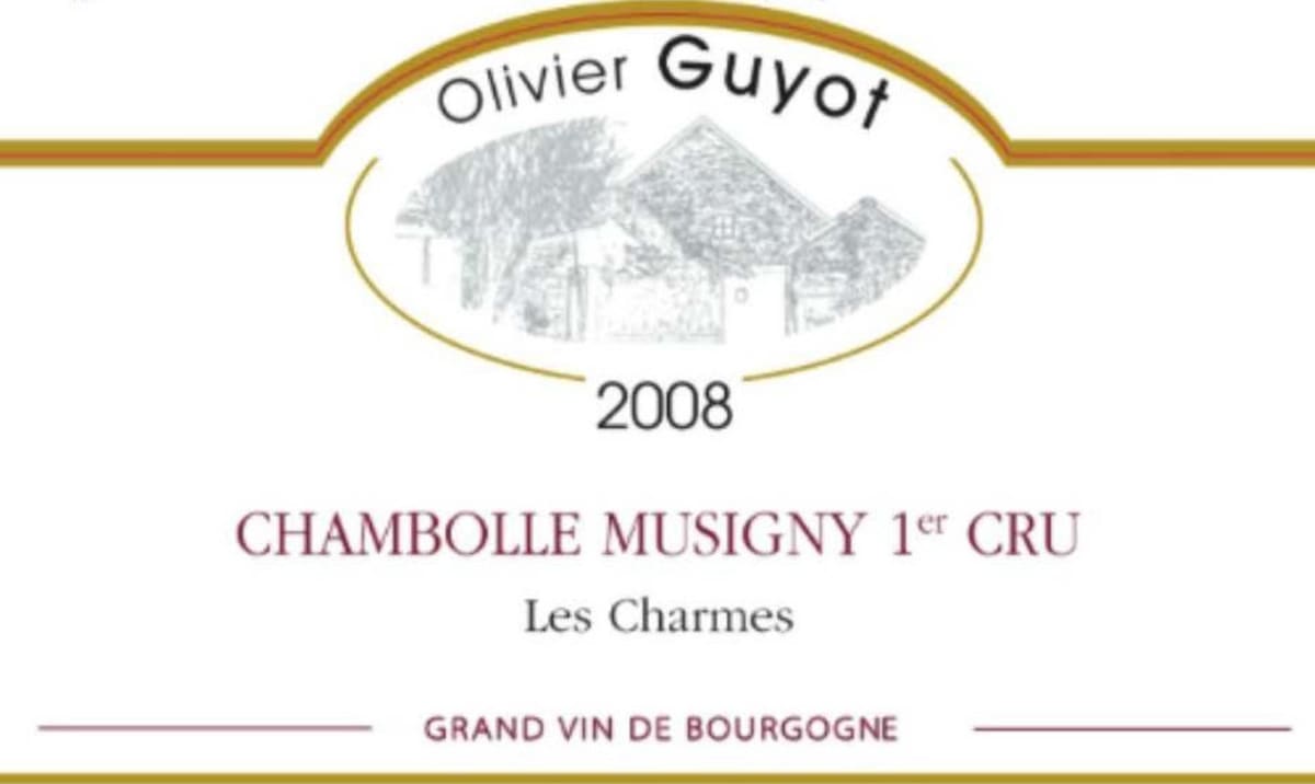 Domaine Olivier Guyot Chambolle Musigny Les Charmes Premier Cru 2008 Front Label