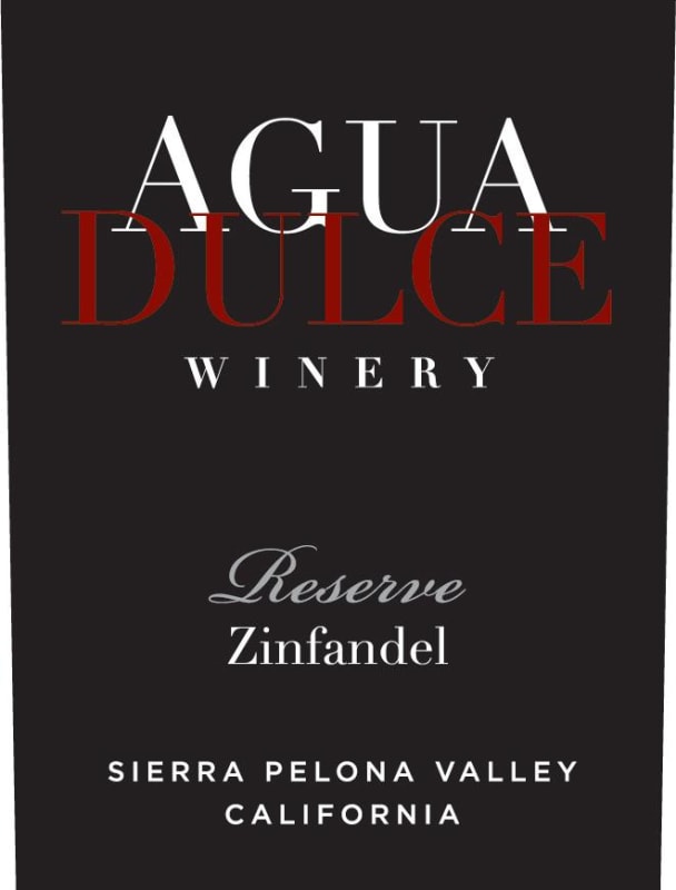 Agua Dulce Vineyards Reserve Zinfandel 2009 Front Label