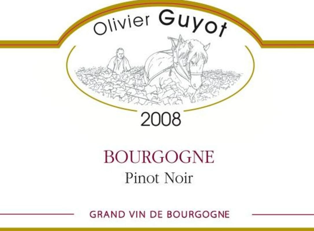 Domaine Olivier Guyot Bourgogne Pinot Noir 2008 Front Label