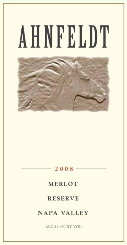 Ahnfeldt Wines Reserve Merlot 2008 Front Label