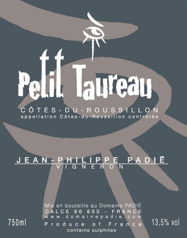 Domaine Padie Cotes du Roussillon Petit Taureau 2013 Front Label