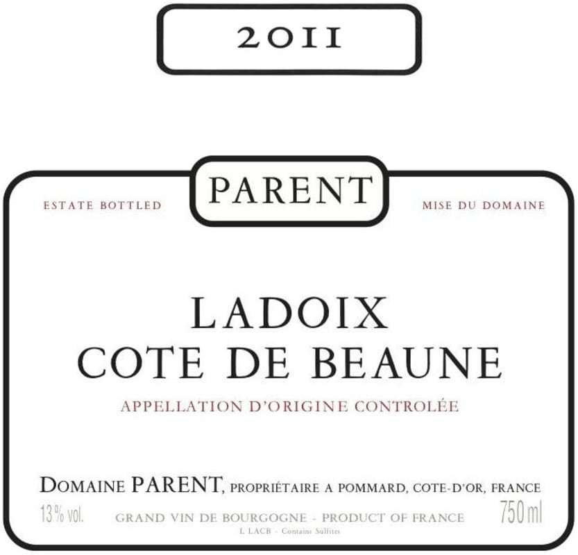 Domaine Parent-Bourgogne Ladoix 2011 Front Label