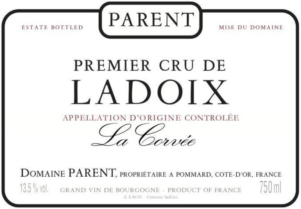Domaine Parent-Bourgogne Ladoix La Corvee Premier Cru 2013 Front Label