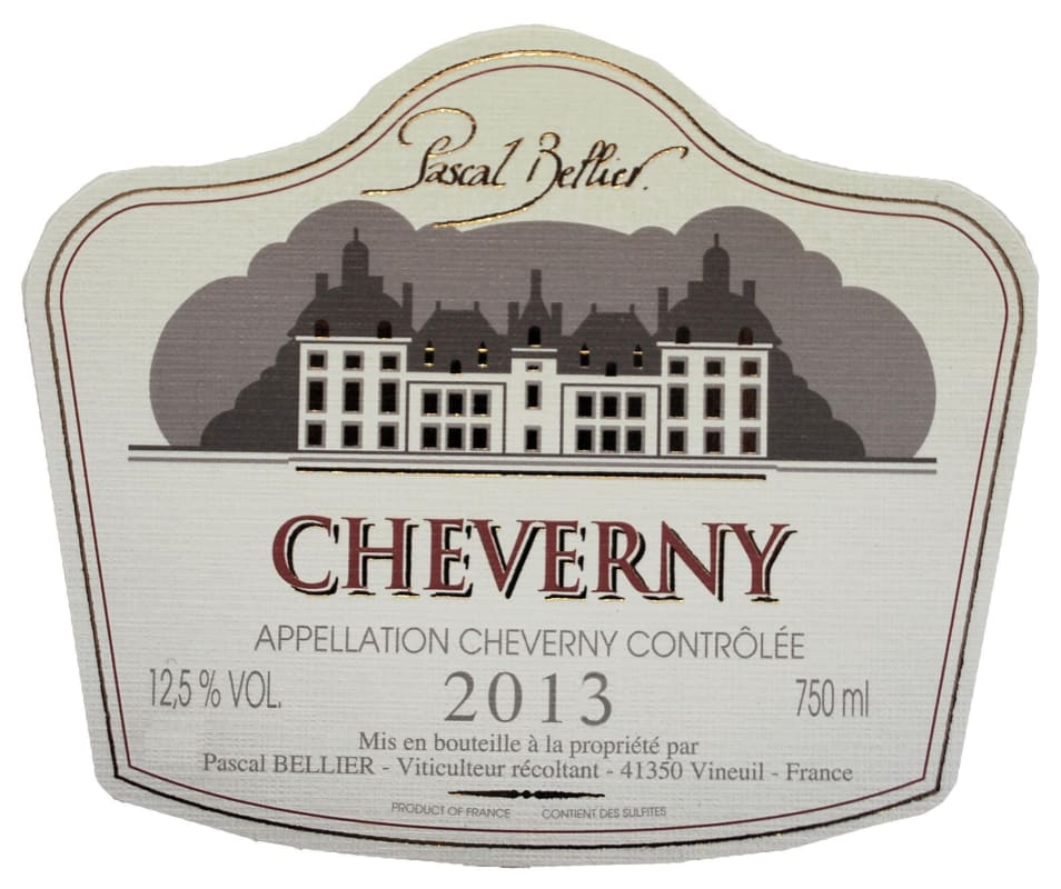 Domaine Pascal Bellier Cheverny Rouge 2013 Front Label