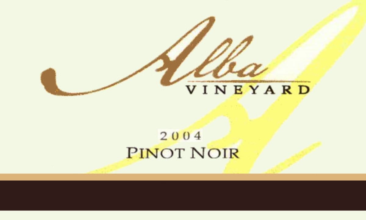 Alba Vineyard & Winery Pinot Noir 2004 Front Label
