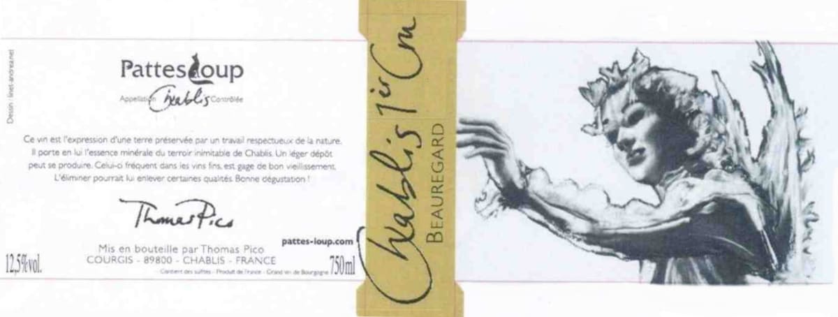 Domaine Pattes Loup Chablis Beauregards Premier Cru 2014 Front Label