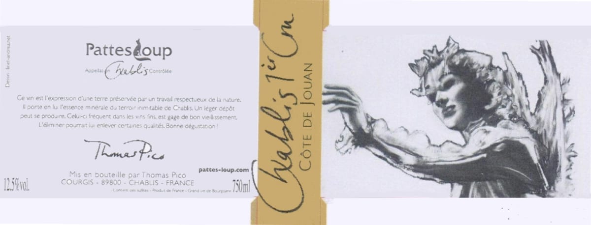 Domaine Pattes Loup Chablis Cote de Jouans Premier Cru 2013 Front Label