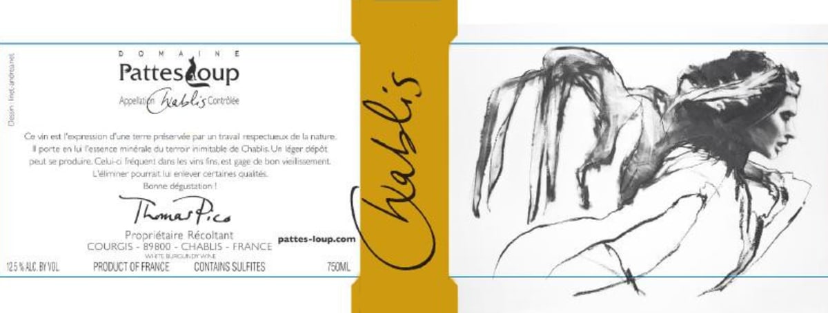 Domaine Pattes Loup Chablis Pattes Loup 2014 Front Label
