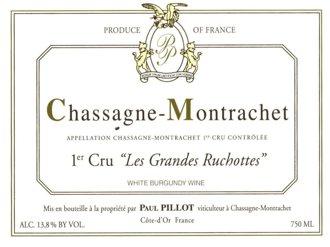 Domaine Paul Pillot Chassagne-Montrachet Les Grandes Ruchottes Premier Cru 2014 Front Label