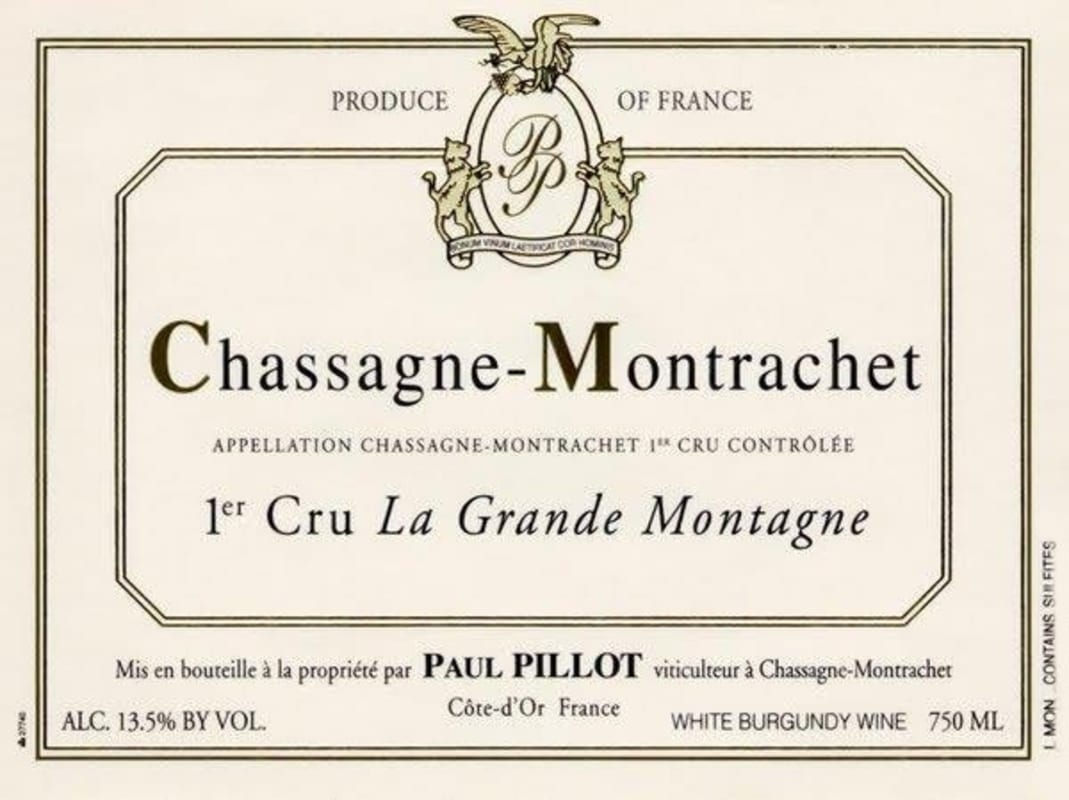 Domaine Paul Pillot Chassagne-Montrachet La Grande Montagne Premier Cru 2014 Front Label