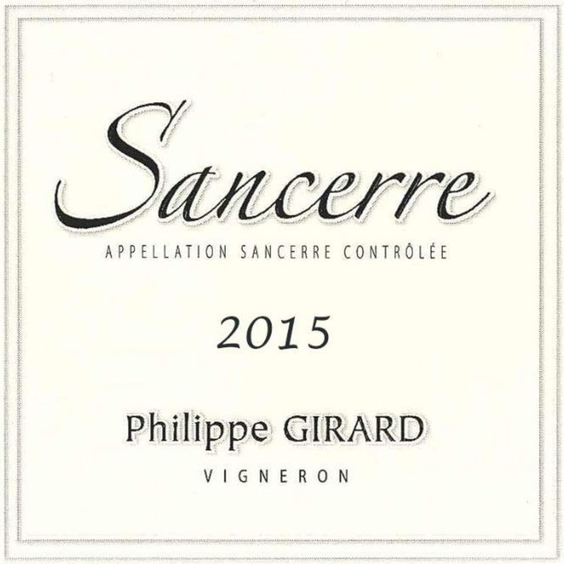 Domaine Philippe Girard Sancerre 2015 Front Label