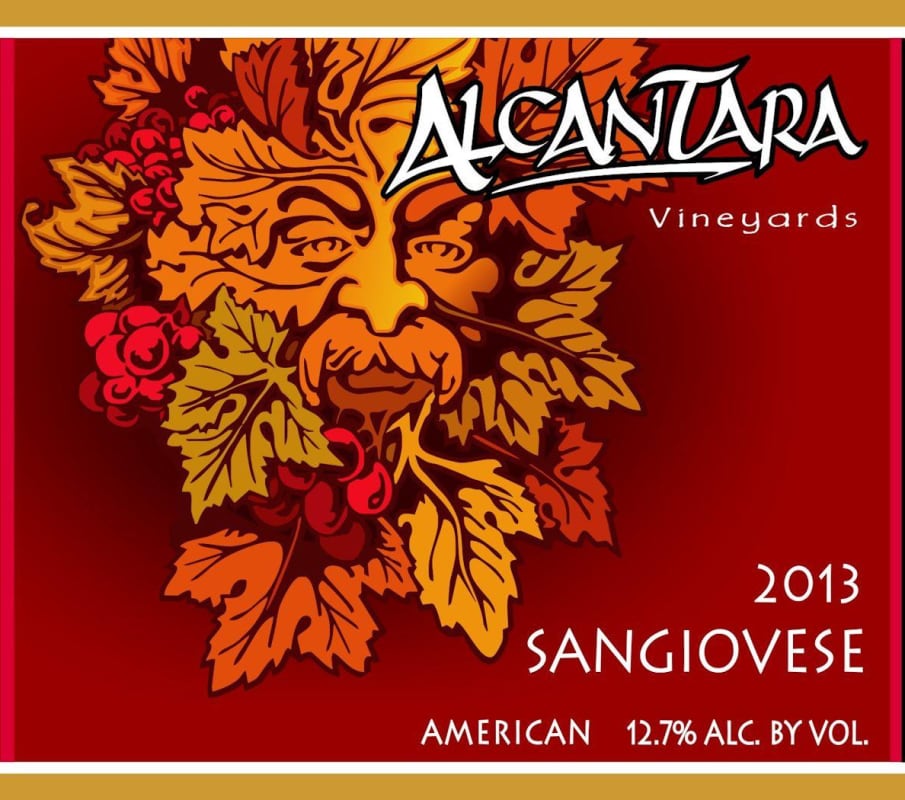 Alcantara Vineyard Sangiovese 2013 Front Label