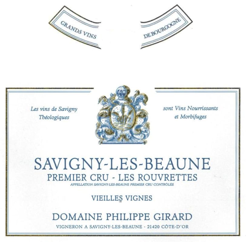 Domaine Philippe Girard Savigny-les-Beaune Les Rouvrettes Premier Cru 2012 Front Label
