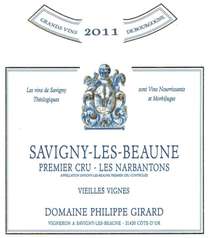 Domaine Philippe Girard Savigny-les-Beaune Les Narbantons Premier Cru 2011 Front Label