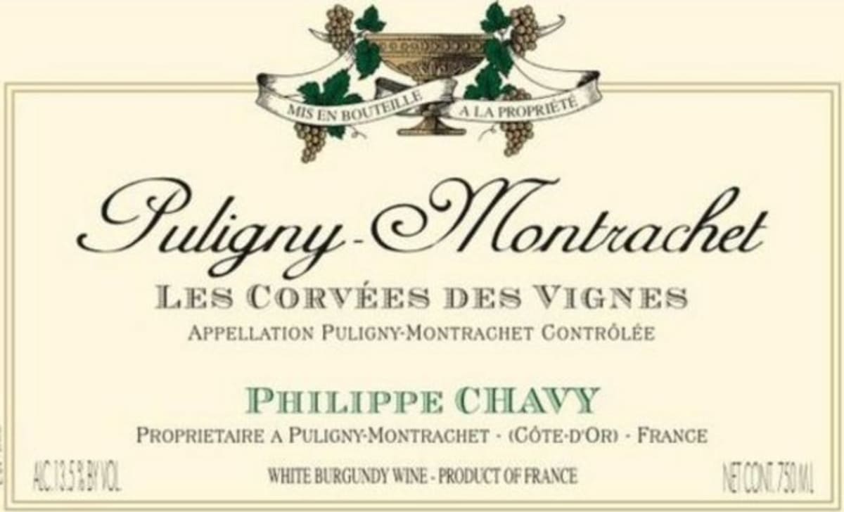 Domaine Phillipe Chavy Puligny-Montrachet Les Corvees des Vignes 2005 Front Label